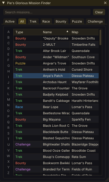 Mission Finder – guild mission browser